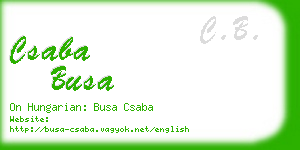 csaba busa business card